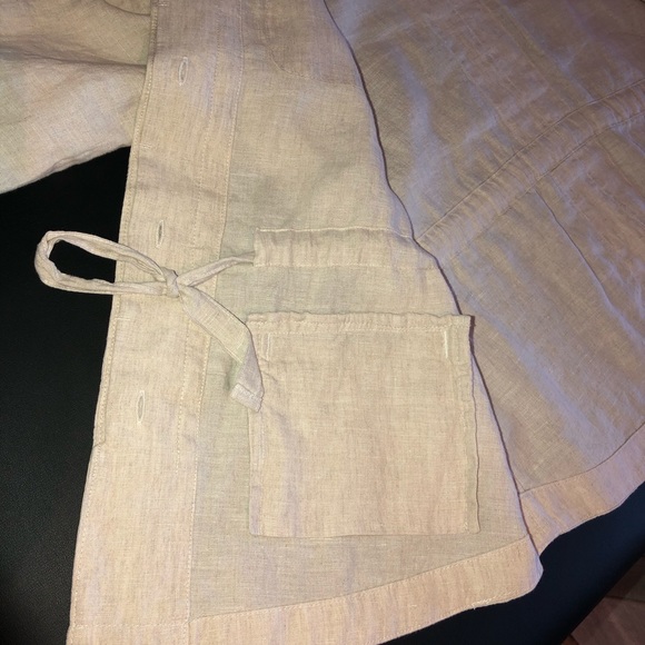 Lands End Linen Shirt/Jacket - Picture 5 of 6